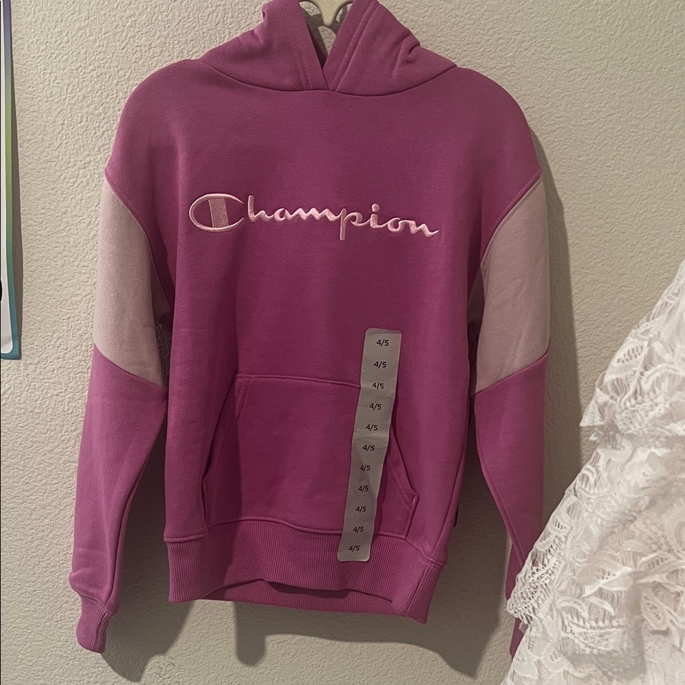 Champion hoodie logo 4/5 girl toddler